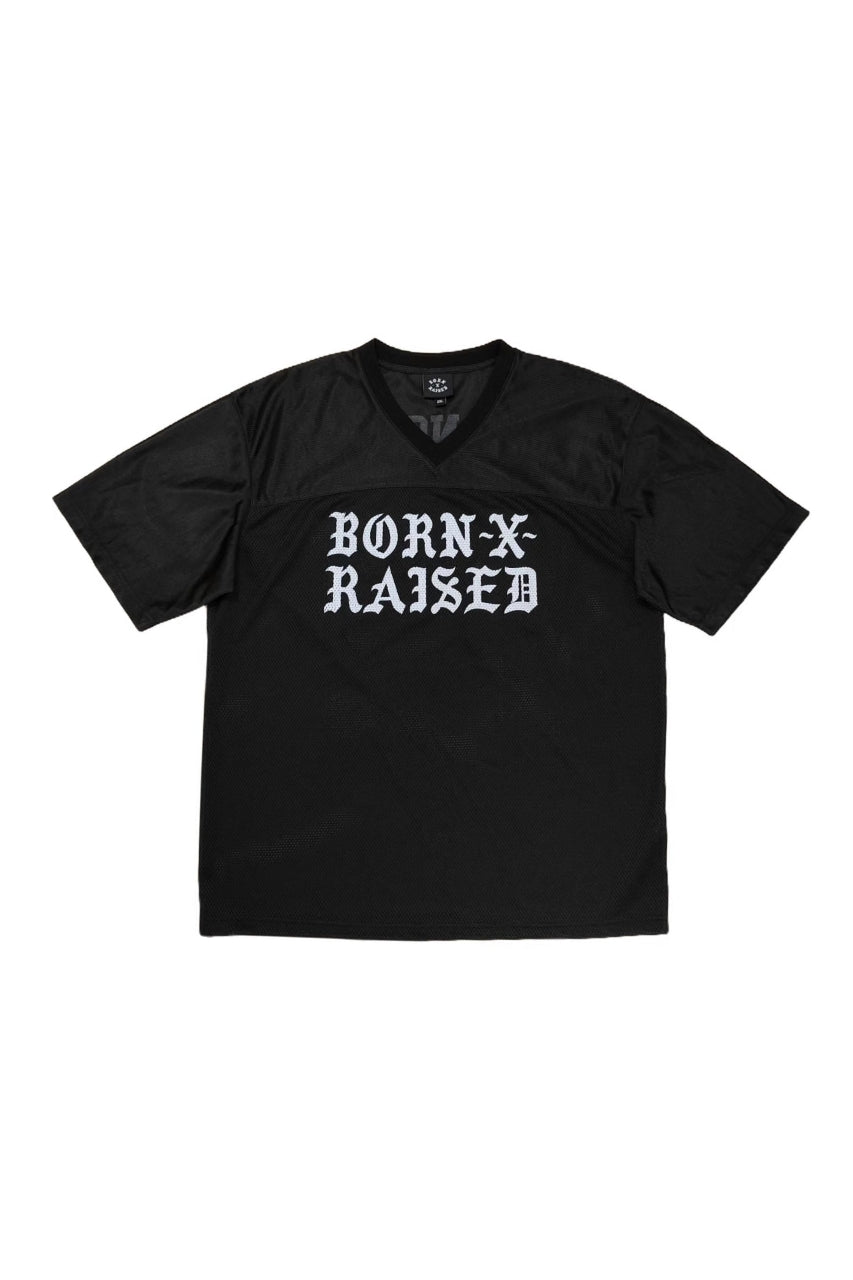 Black Mesh V-neck Print T-shirt