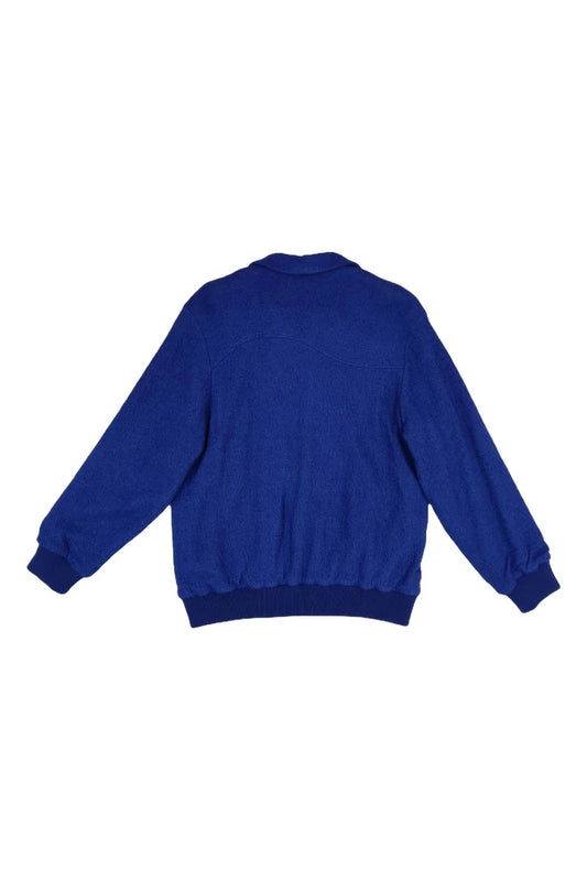 Blue Tweed Zip-up Jacket