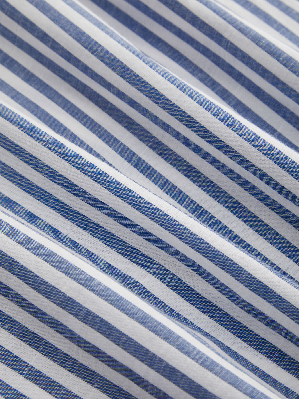 White and Blue Striped Shirt Dress