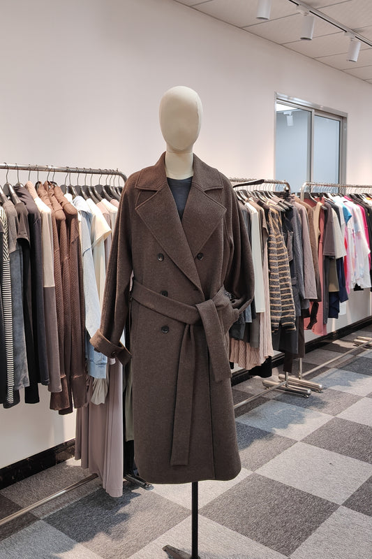 Brown Double-breasted Coat