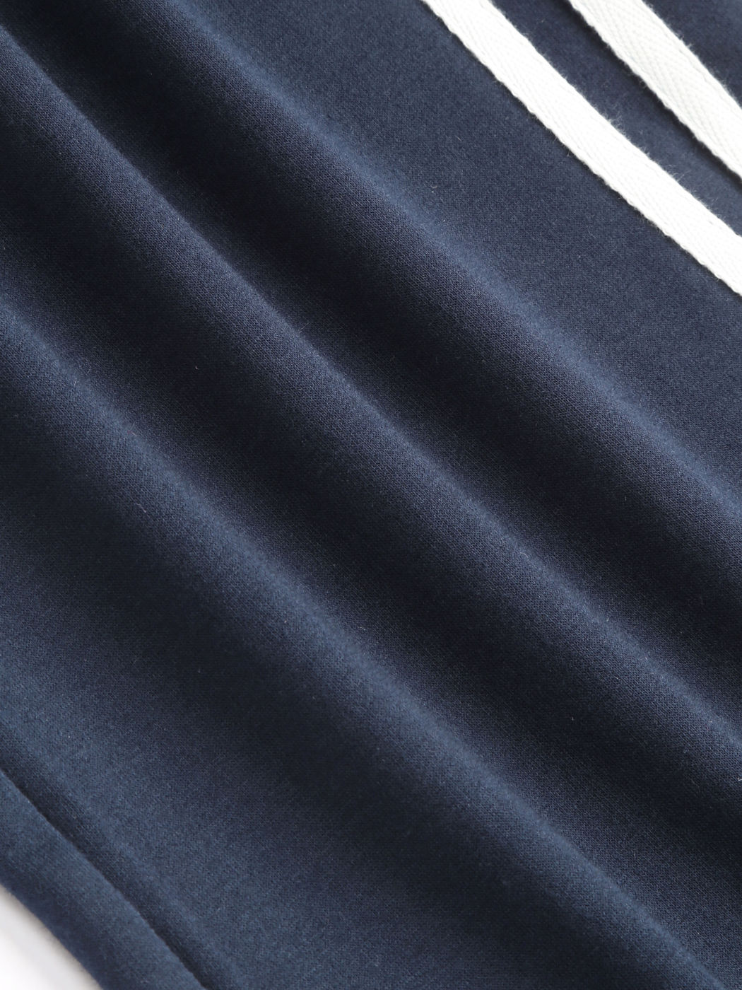 Blue Wide Leg Contrasting Trim Sweatpants