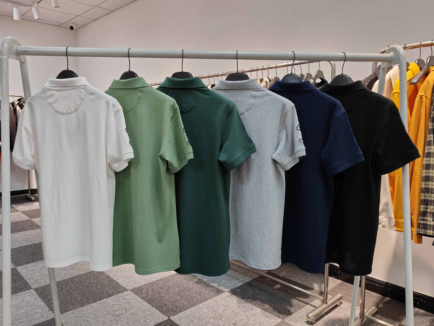 Black Embroidery Solid Polo Shirt