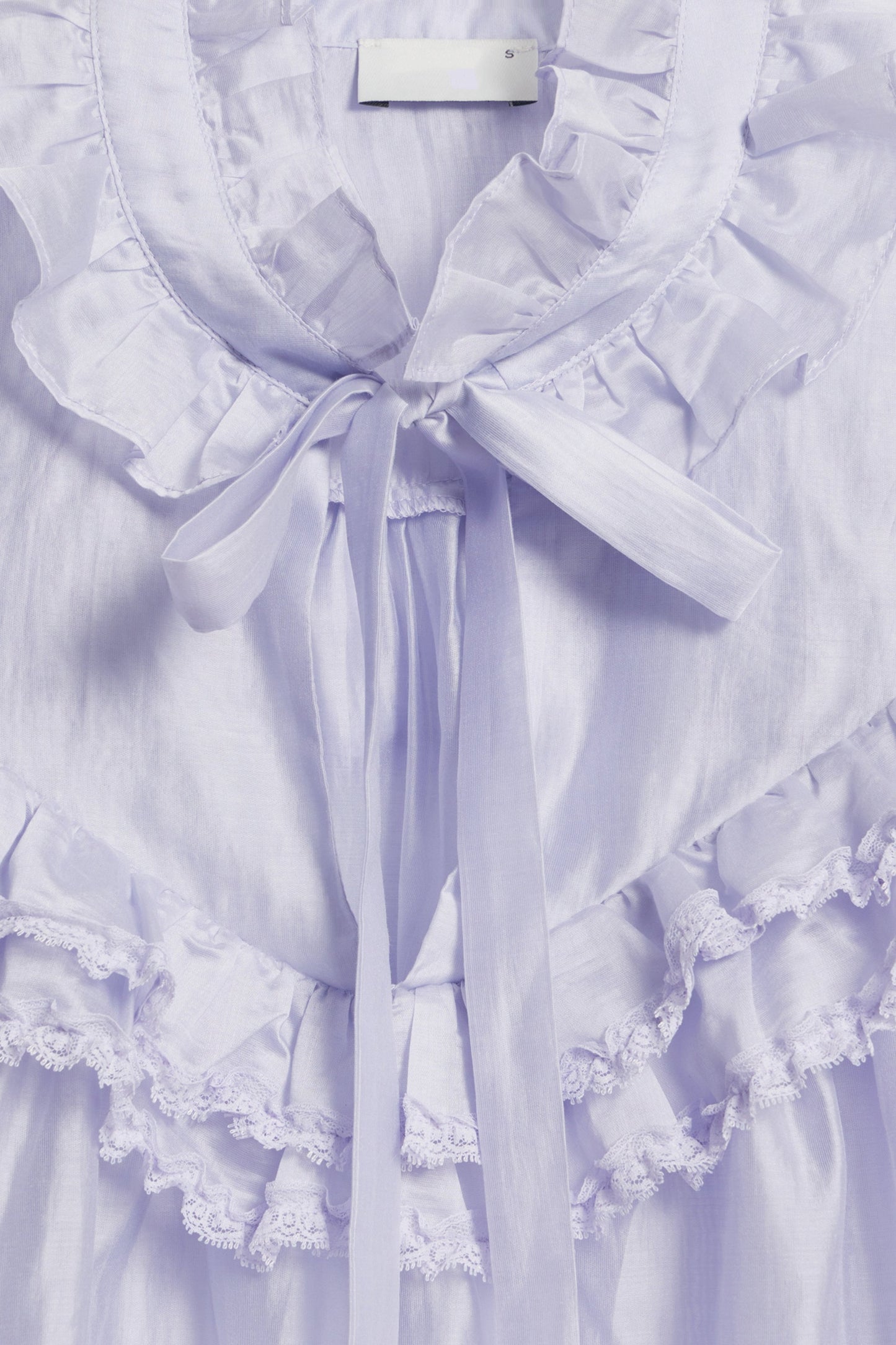 Purple Trimmed Lace Blouse