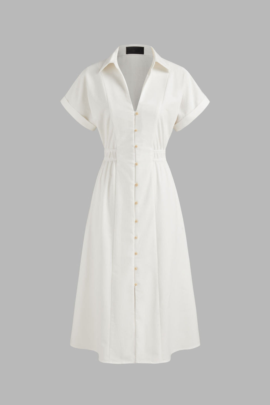 White Button Shirt Dress
