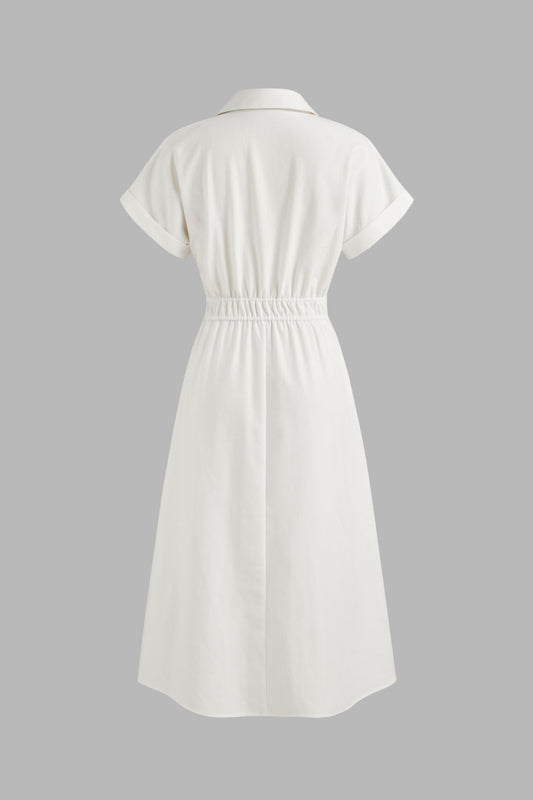 White Button Shirt Dress