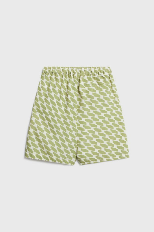 Kids' Green Print Lyocell Shorts