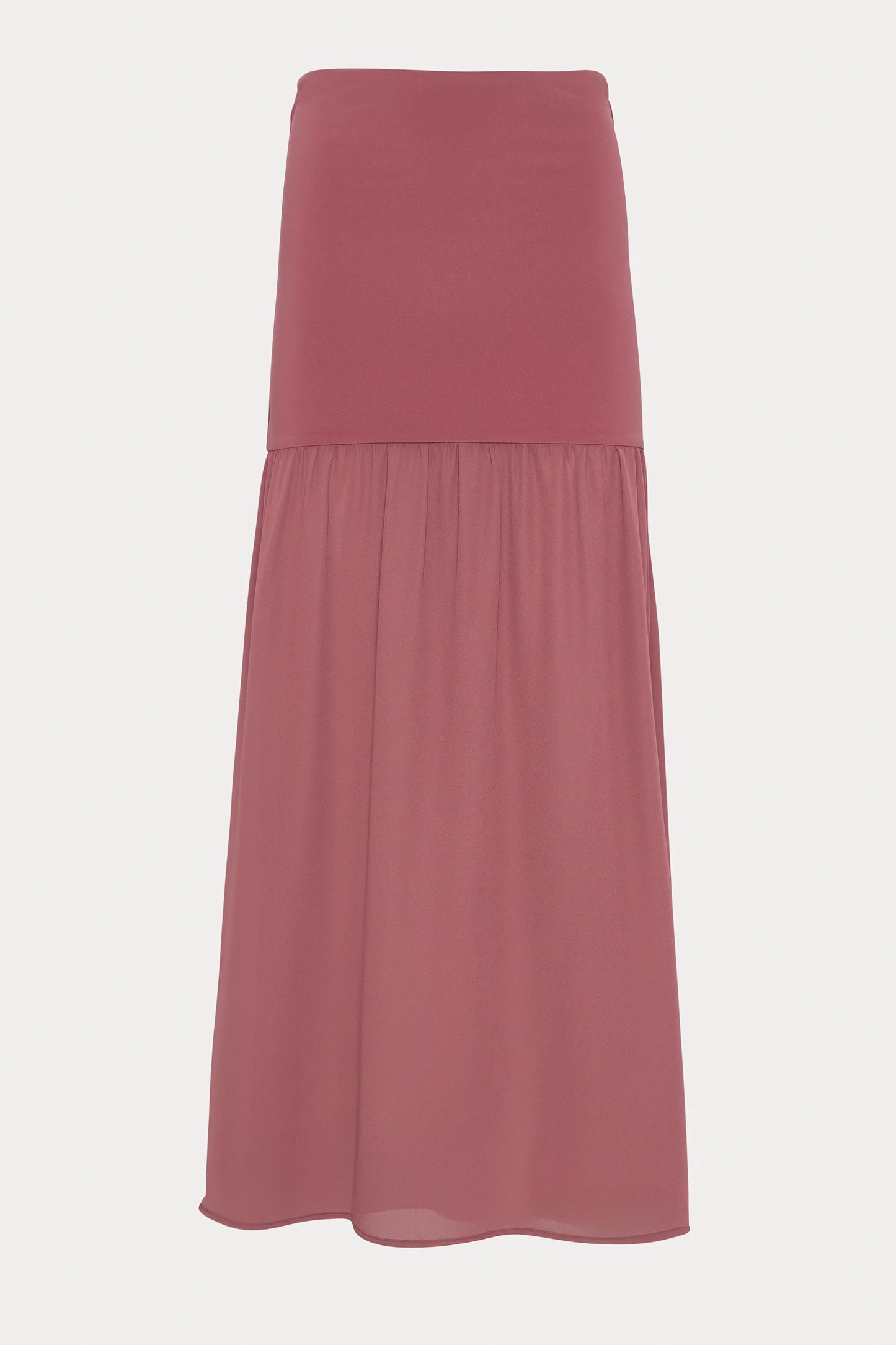Pink Pleated Maxi Skirt