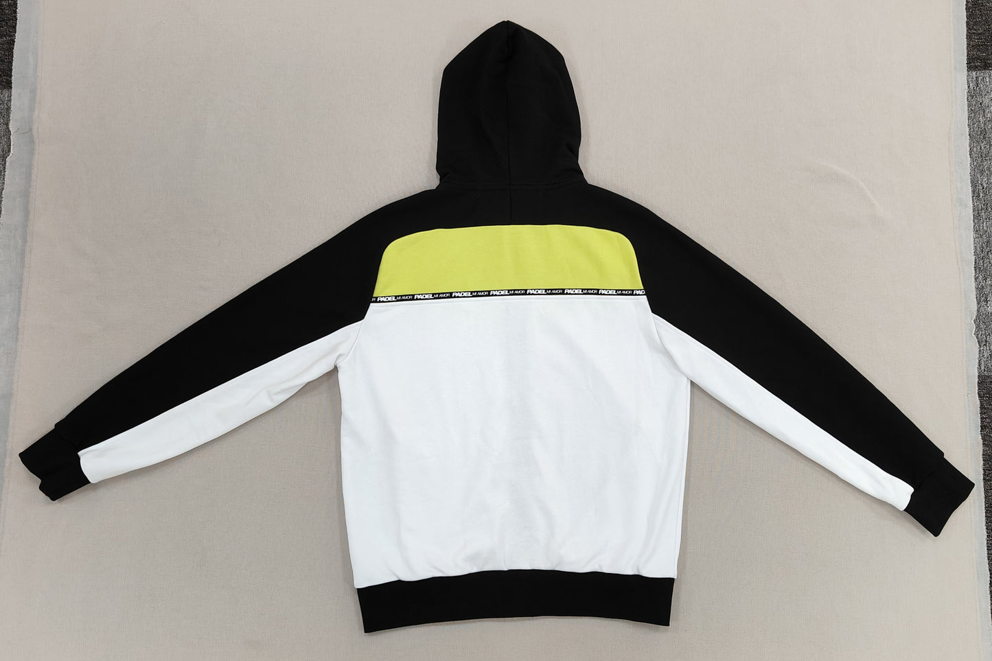 Black and White Triple Hooded Zip-up Jacket