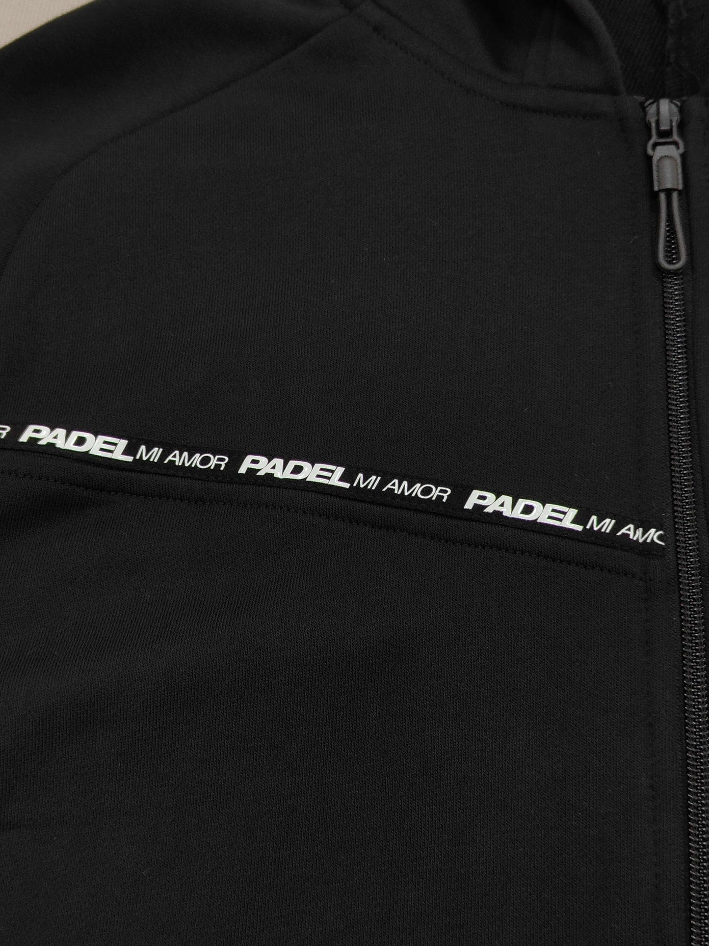 Black Hooded Zip-up Jacket