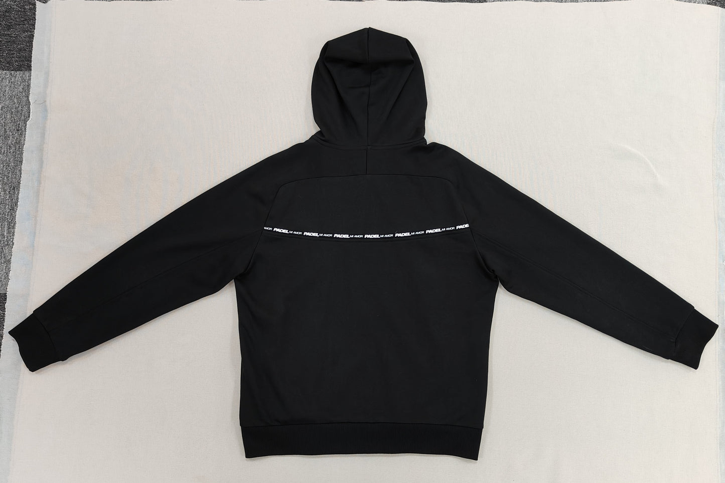 Black Hooded Zip-up Jacket