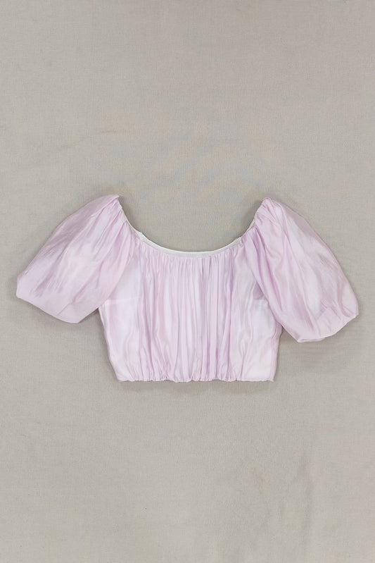 Pink Puff Sleeve Top