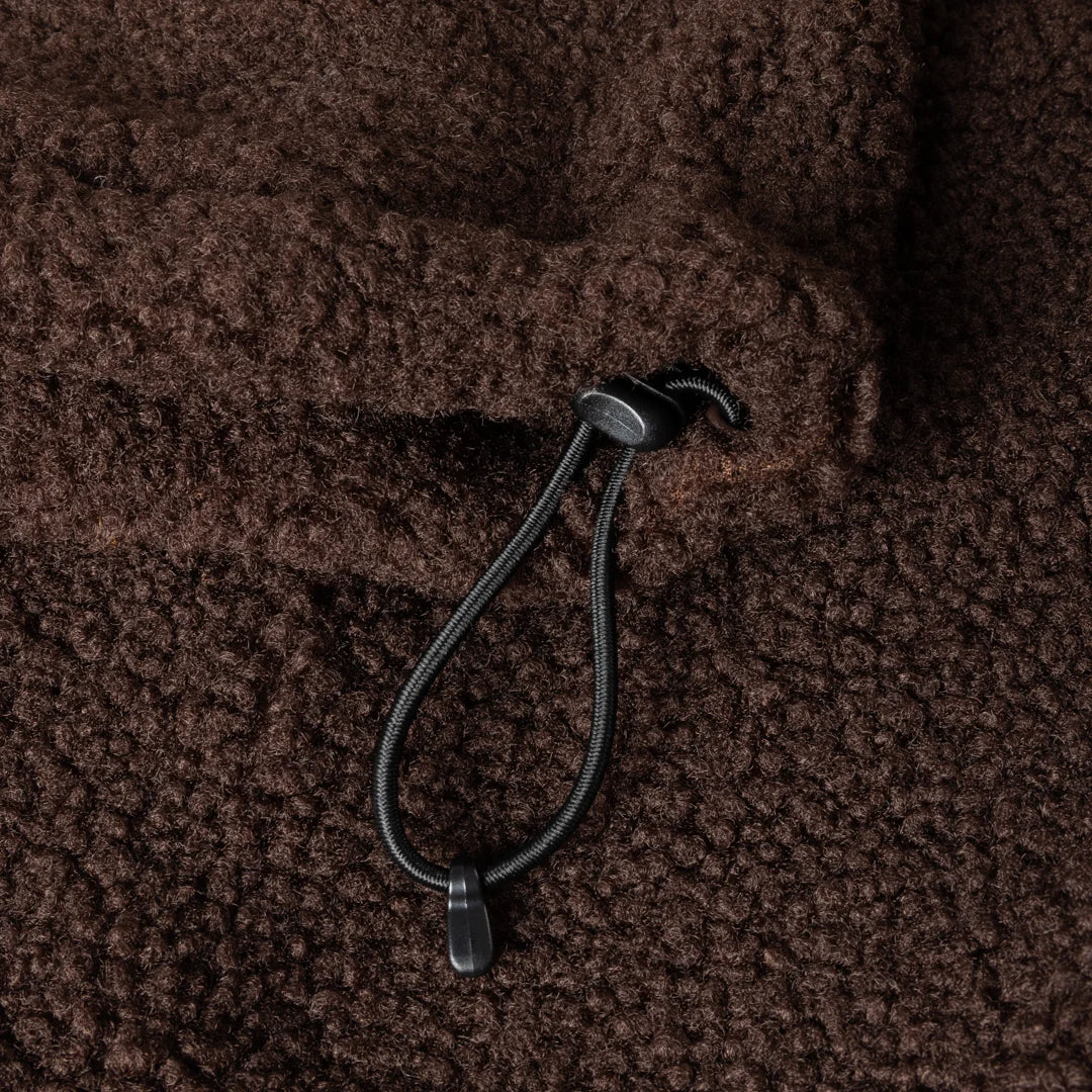 Brown Polar Fleece Sherpa Zip Jacket