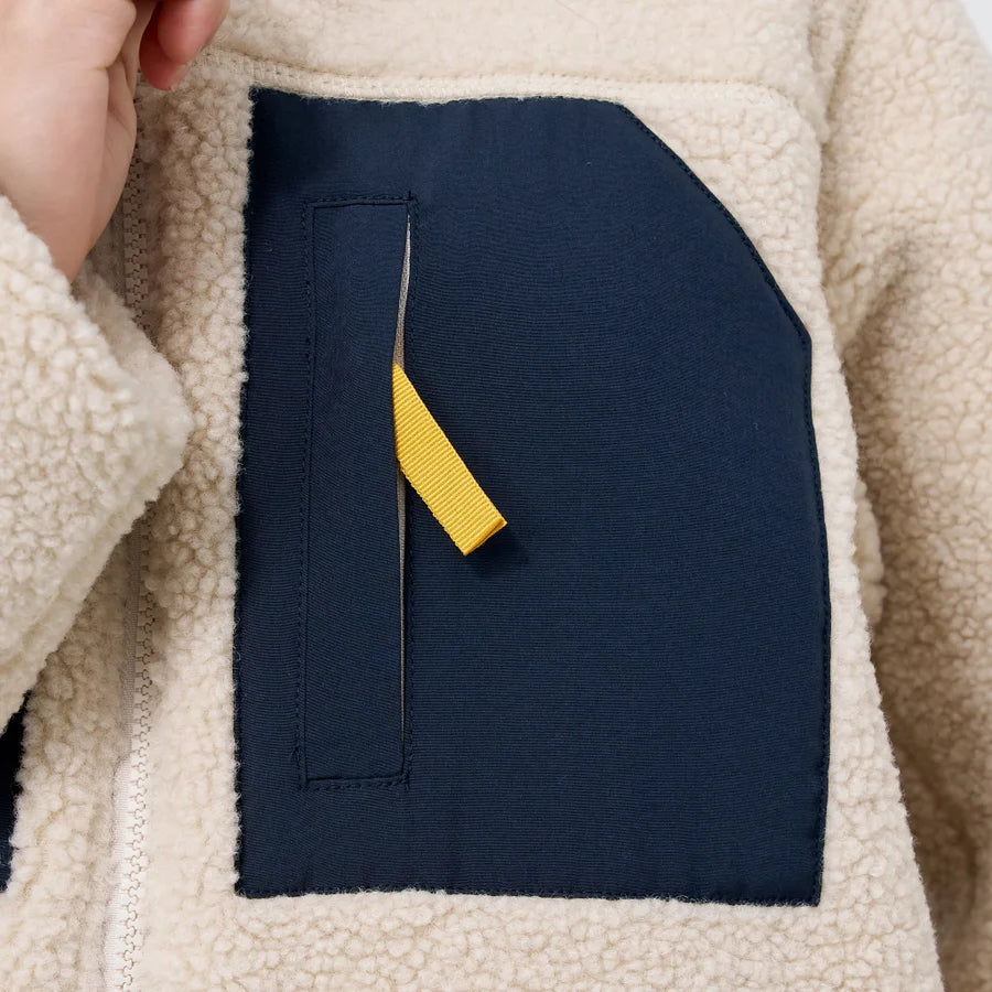 Kids' Cream Sherpa Fleece Jacket