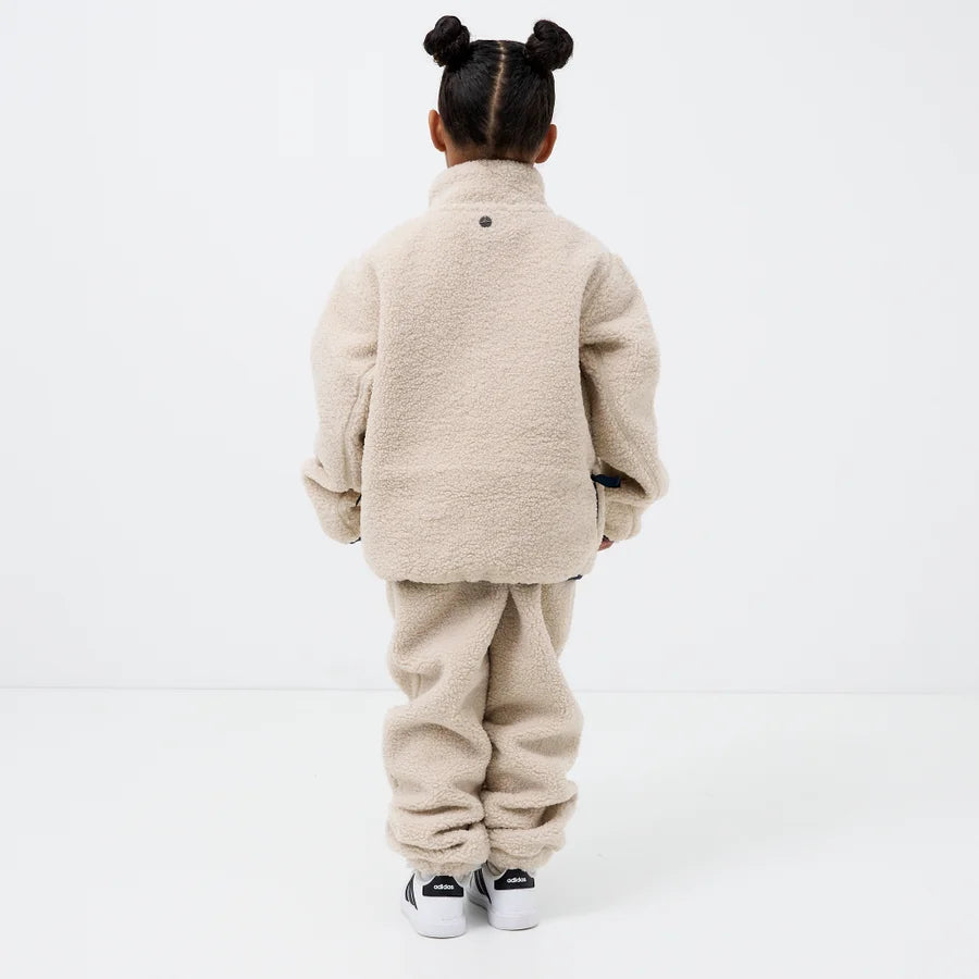 Kids' Cream Sherpa Fleece Jacket