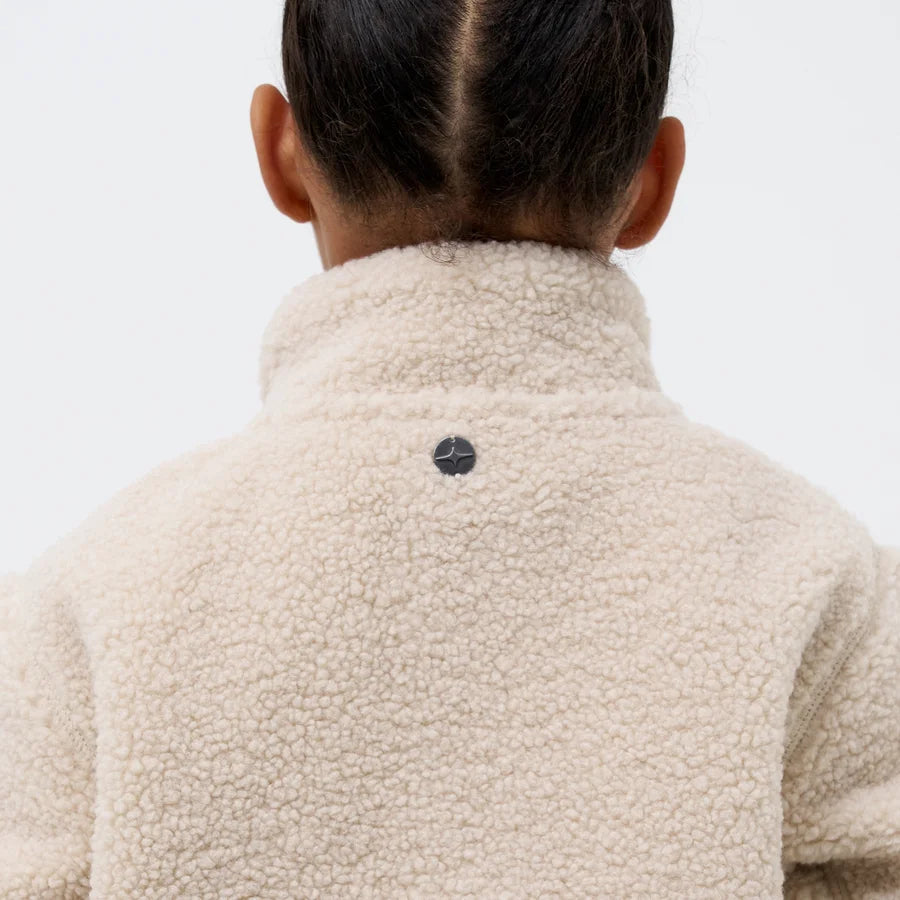 Kids' Cream Sherpa Fleece Jacket