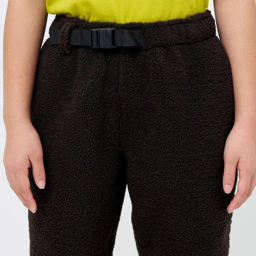 Kids Brown Sherpa Fleece Jogger Pants