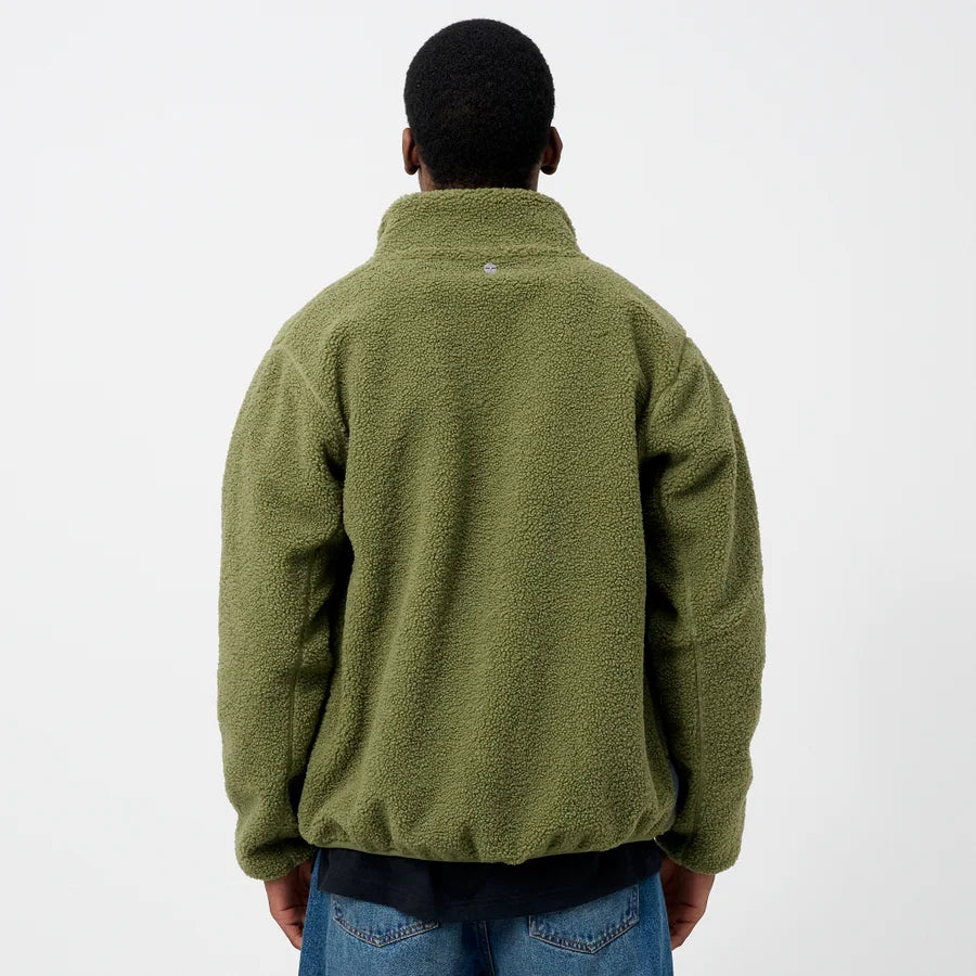Green Sherpa Fleece Jacket