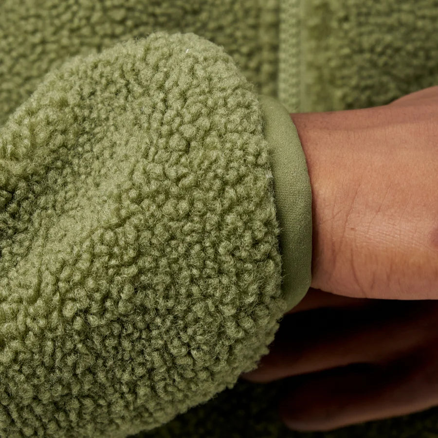 Green Sherpa Fleece Jacket