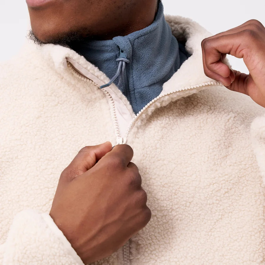 Cream Sherpa Fleece Jacket