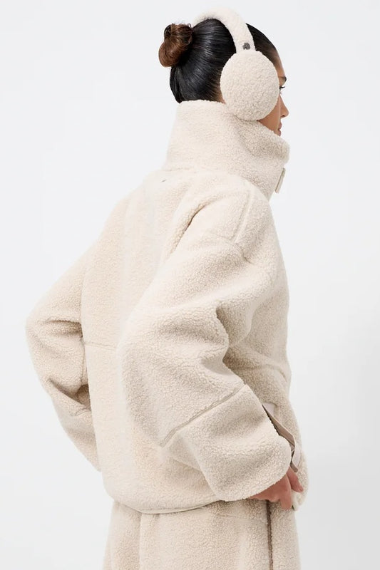 Cream Sherpa Fleece Jacket