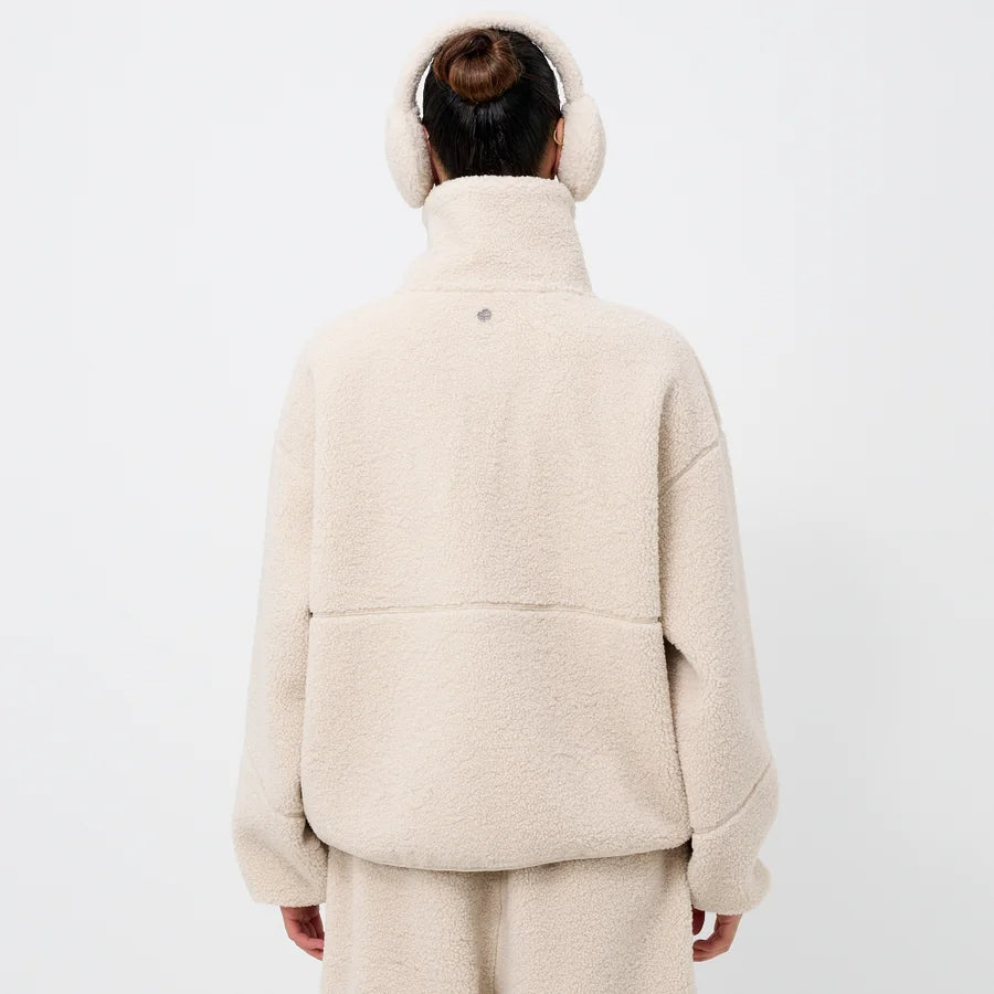 Cream Sherpa Fleece Jacket