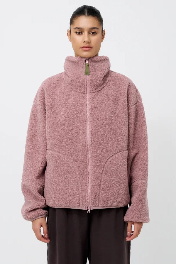 Pink Sherpa Fleece Jacket