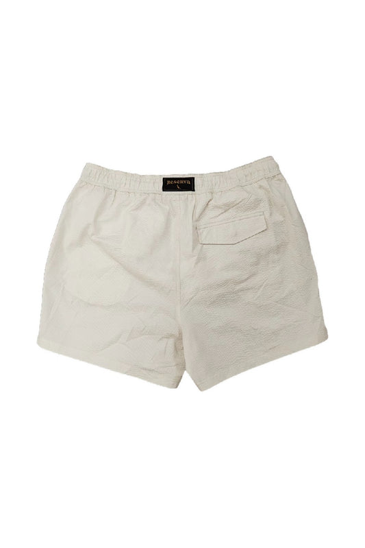 Beige Solid Casual Shorts