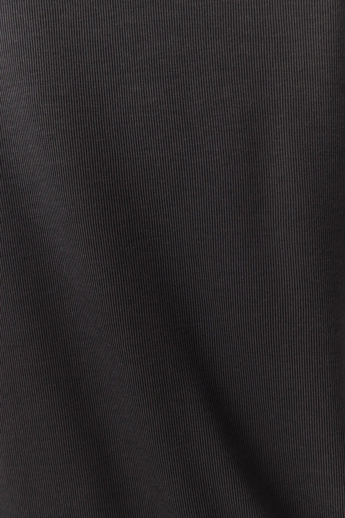 Grey Ribbed Short Sleeve Dress