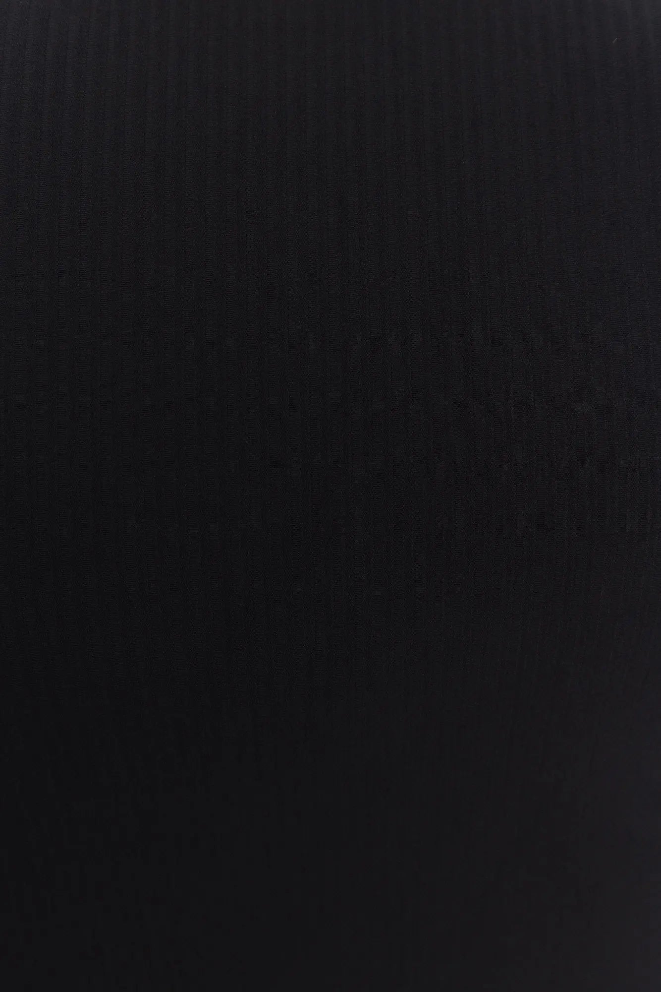 Black Ribbed Fitted T-shirt