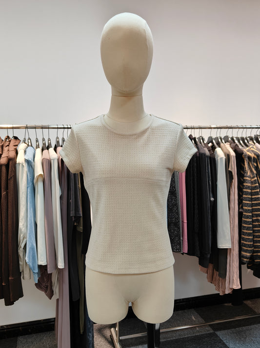 Beige Fitted T-shirt