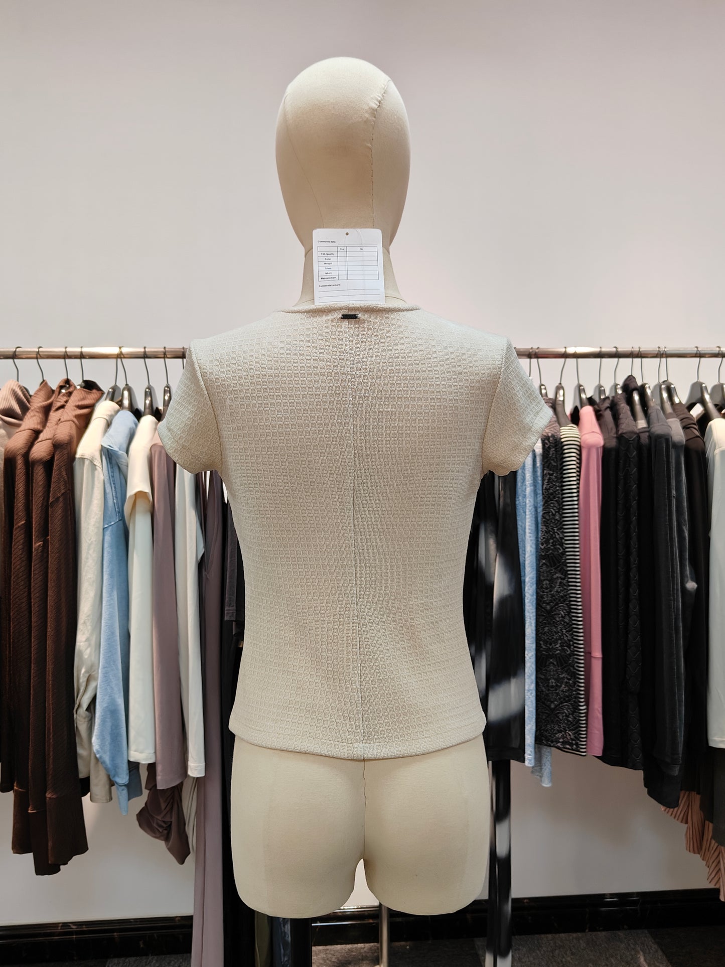 Beige Fitted T-shirt