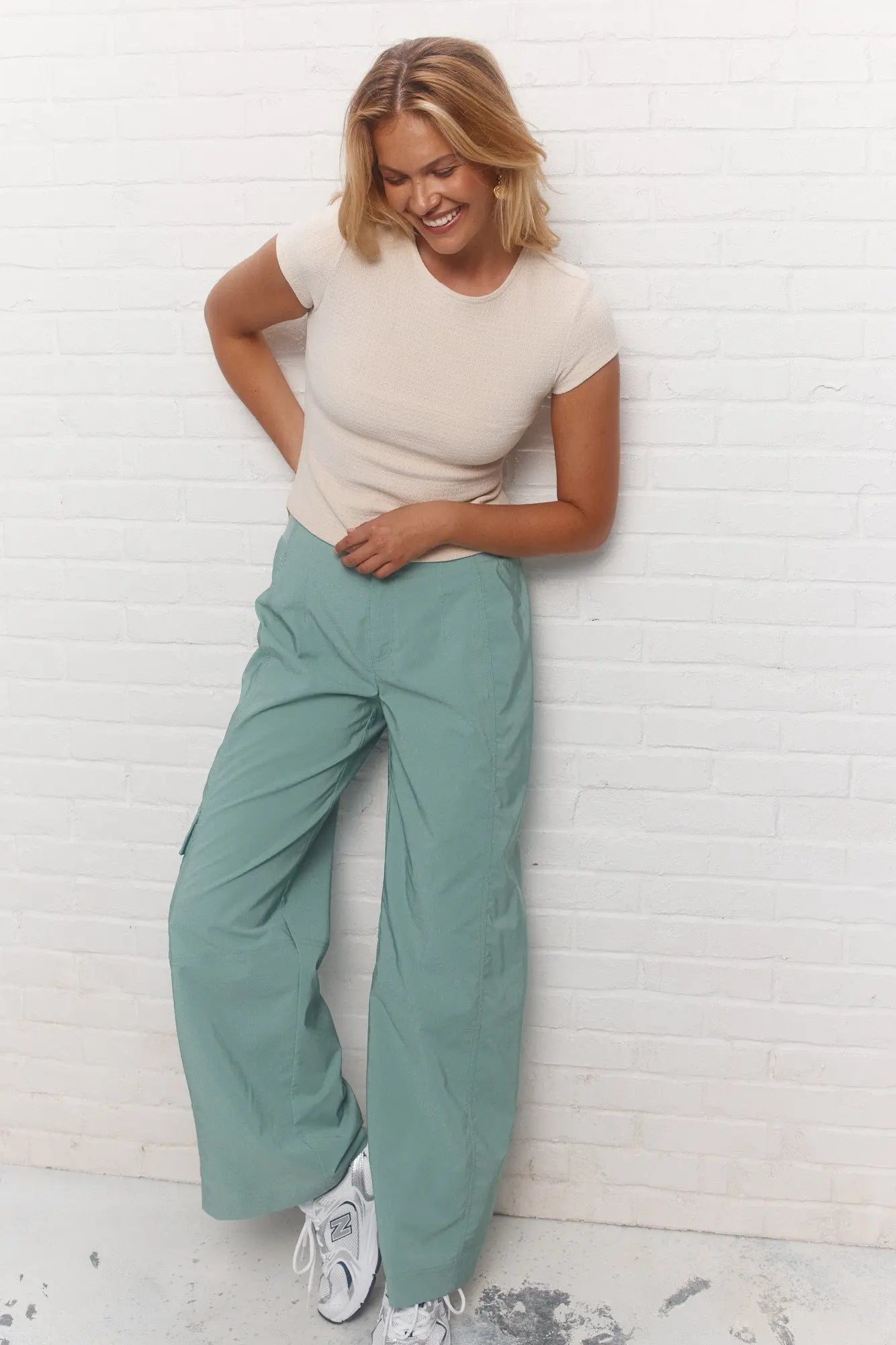 Beige Fitted T-shirt