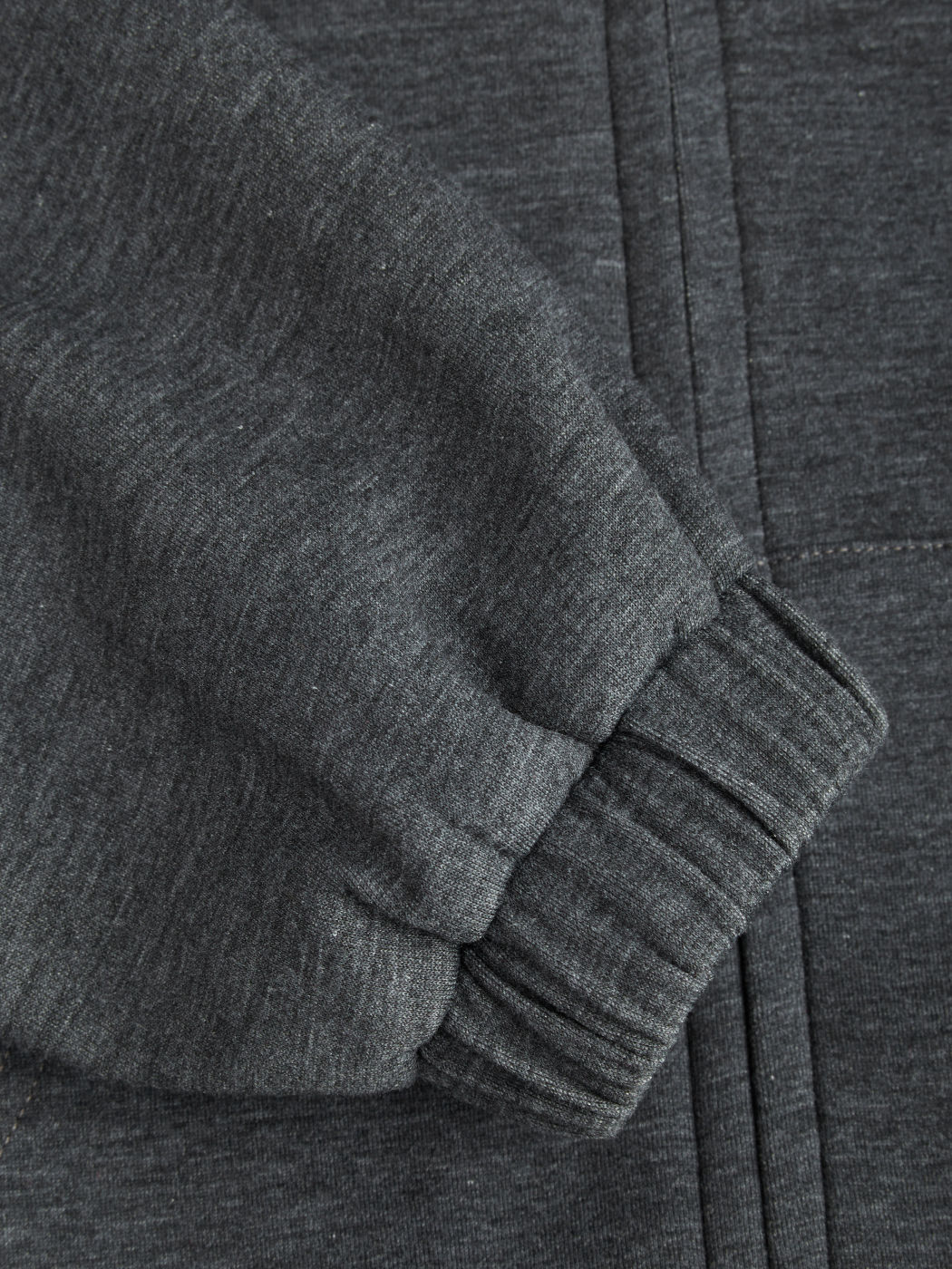 Grey Terry Gingham Lace Trim Hoodie