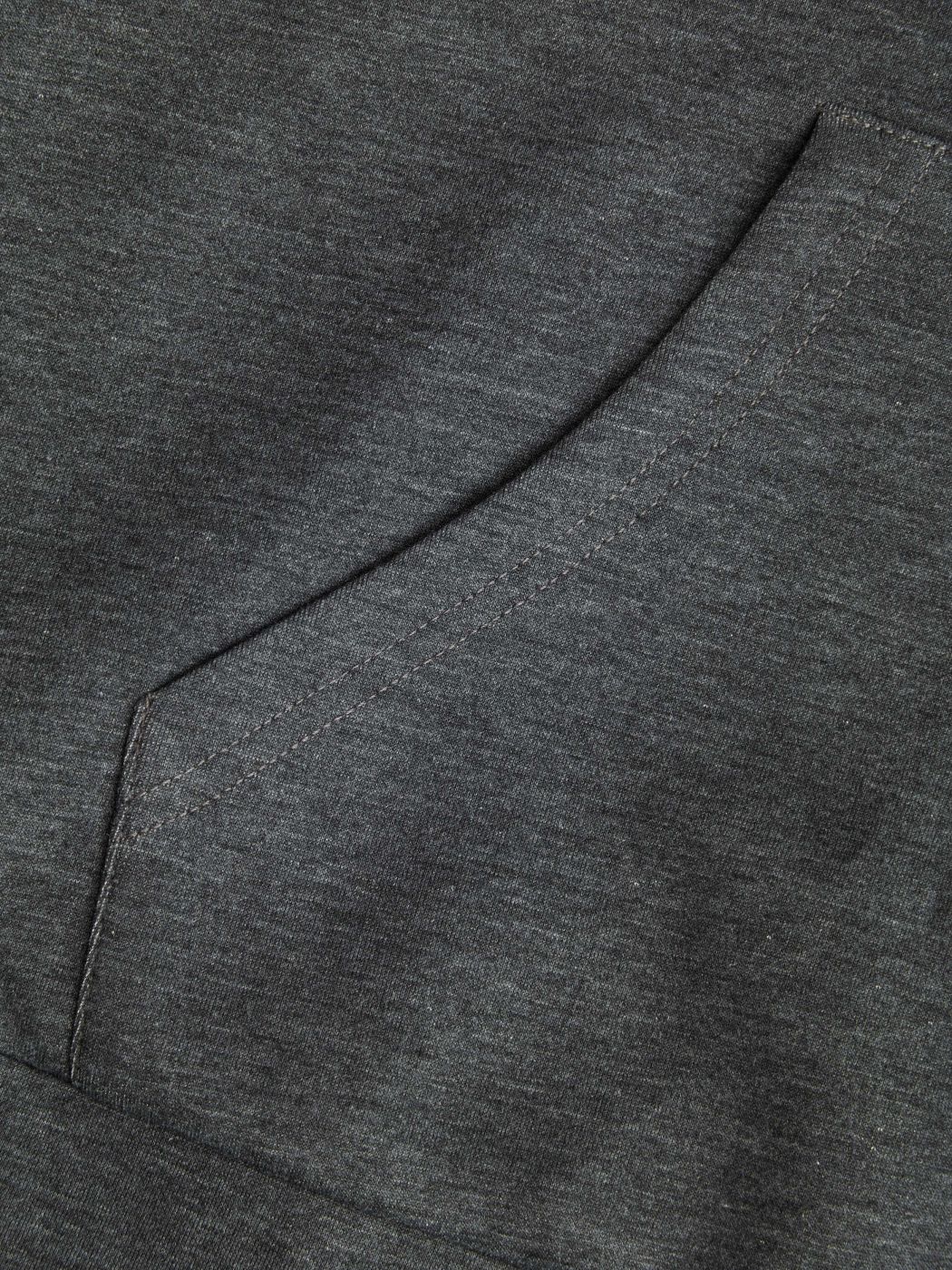 Grey Terry Gingham Lace Trim Hoodie