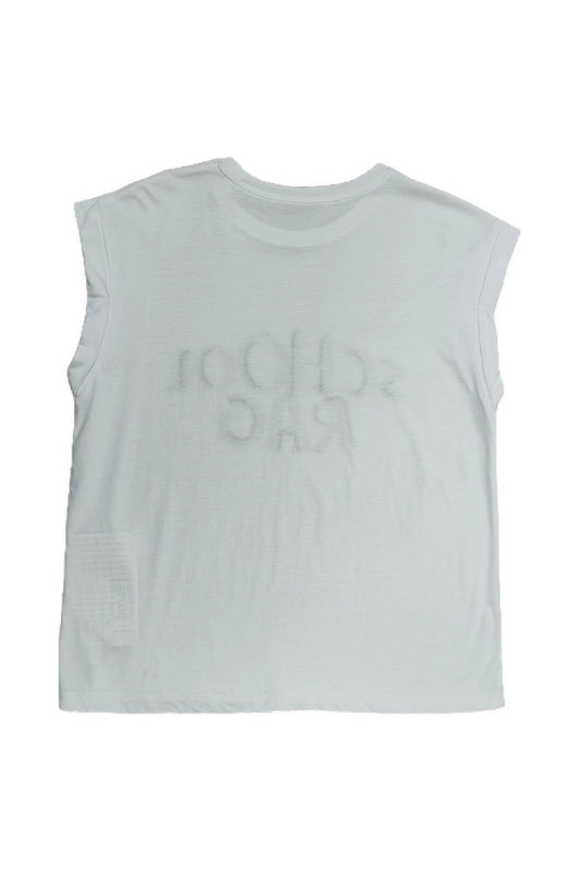 White Sleeveless Leopard Print Top