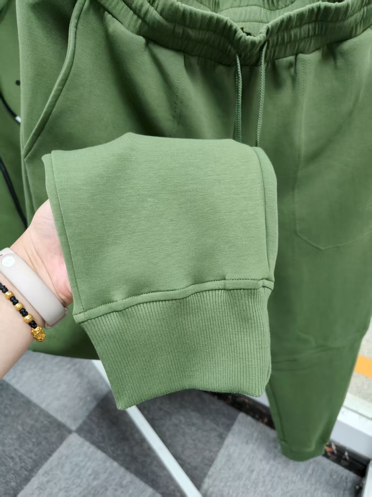 Army Green Sportswear Tracksuits Sweatpants