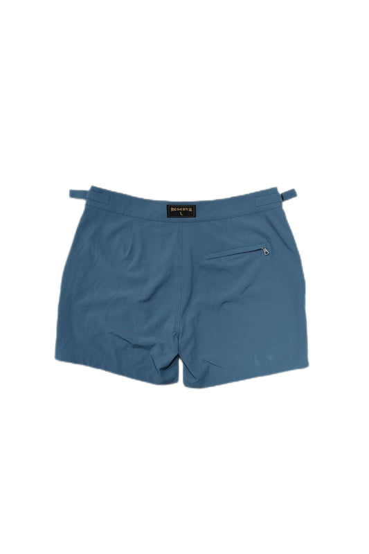 Blue Solid Casual Shorts
