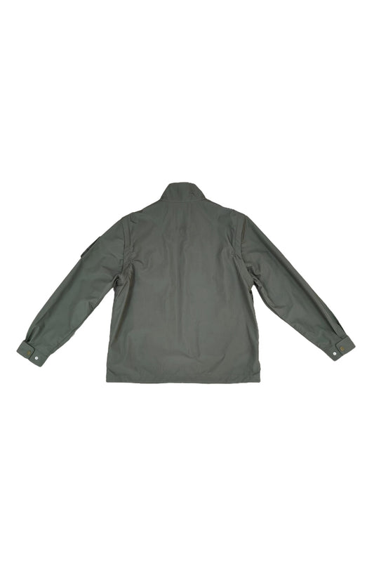 Green Multi-pocket Zipped Jacket with Detachable Sleeves
