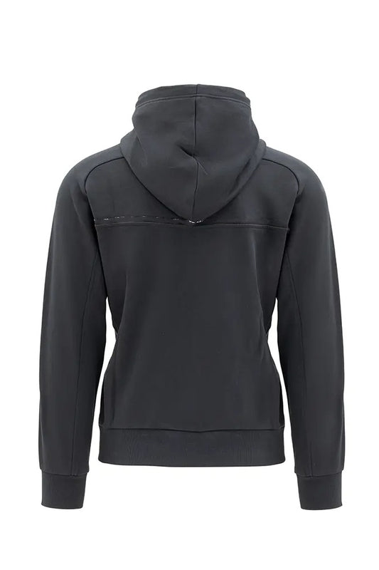 Black Hooded Zip-up Jacket