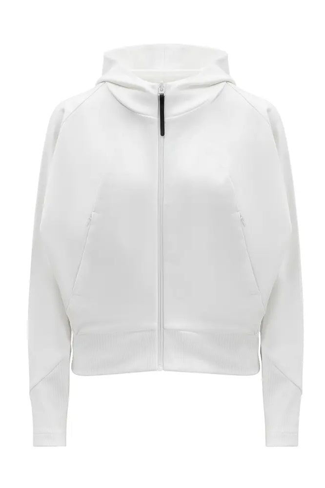White Dolman Sleeves Hoodie