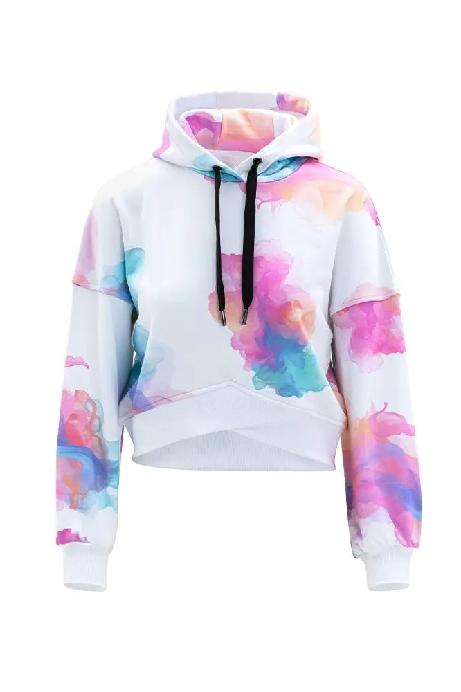 White Tie Dye Hoodie