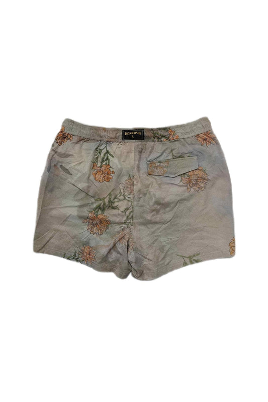 Grey Floral Print Shorts