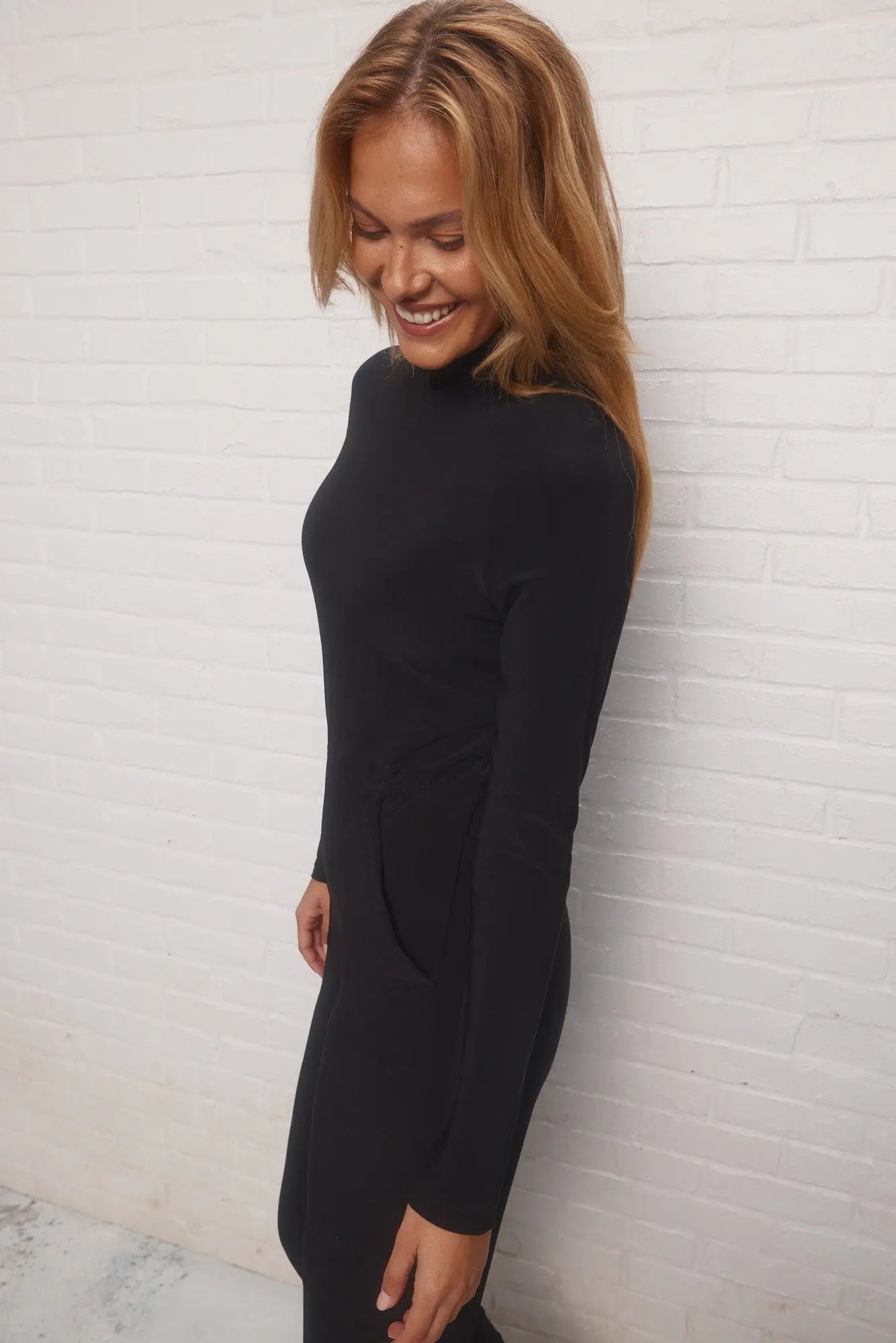 Black High-neck Jumpsuit