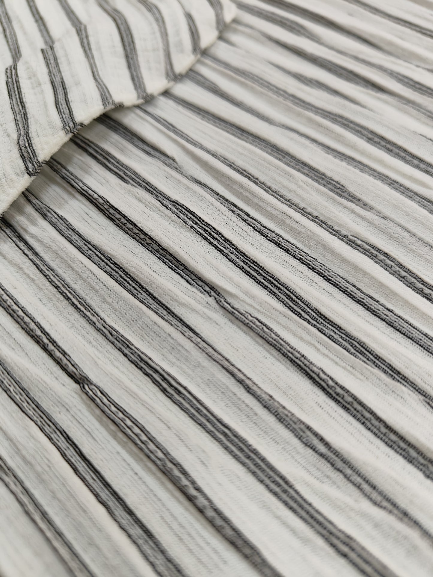 White Striped Knotted Sleeveless Top