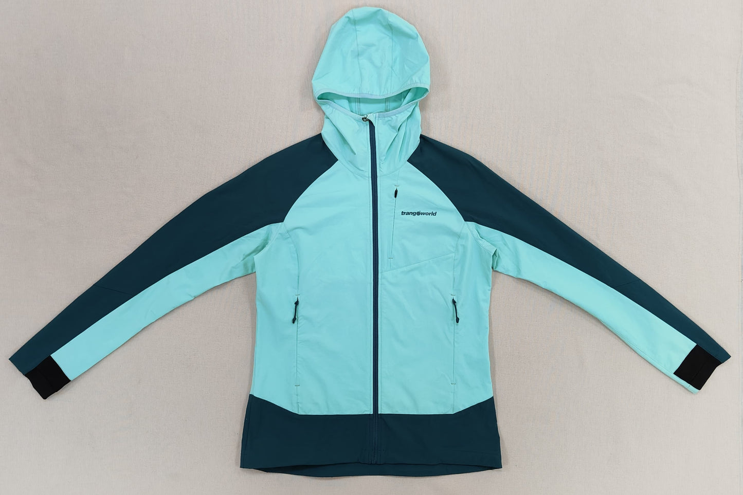 Green Hooded Zip-up Active Jacket