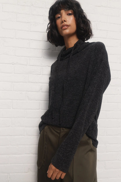 Black Cowl Neck Sweater