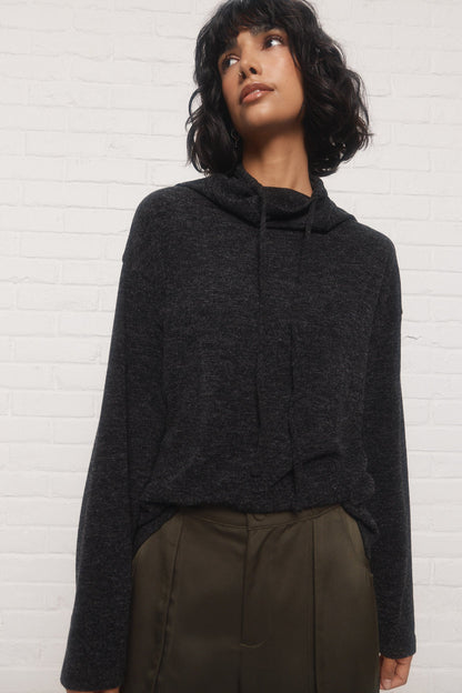 Black Cowl Neck Sweater