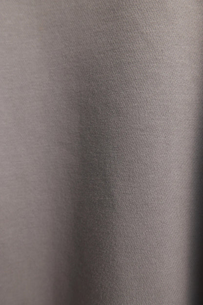 Grey Sweatshirt with Adjustable Drawstring Collar