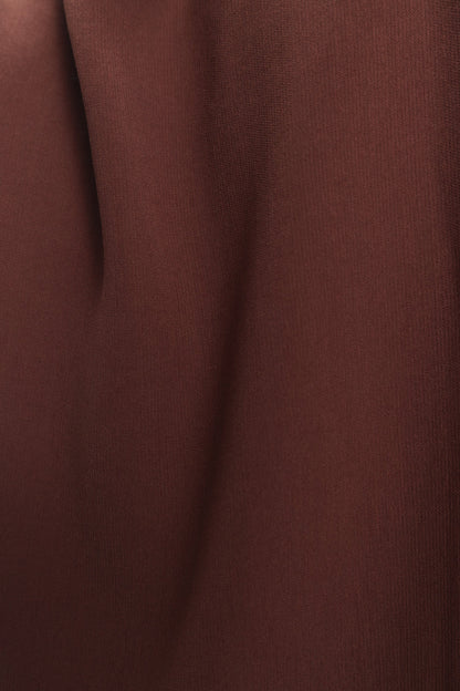 Brown Short Sleeves Shirt with Shoulder Pads