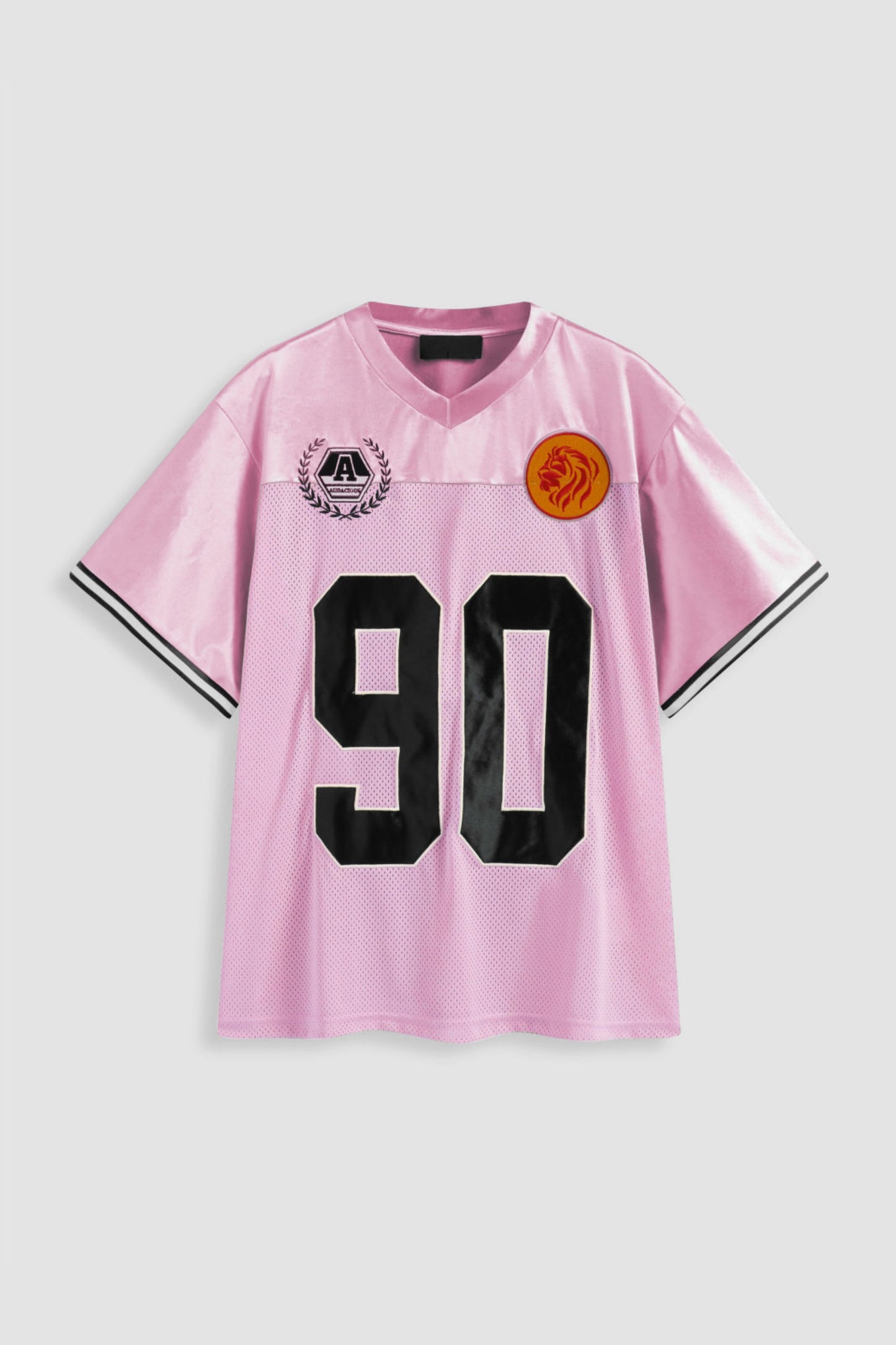Pink Satin Graphic Oversized Tee